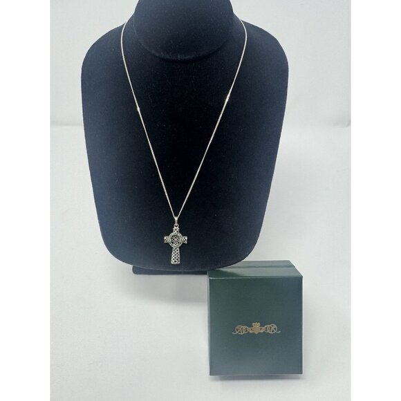 Irland Jewelry - Celctic Cross And Chain 925 Made In Ireland